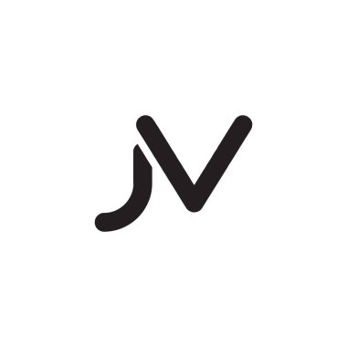 jv ilk harf vektör logosu