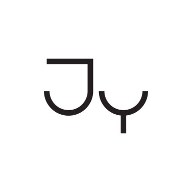 jy ilk harf vektör logosu