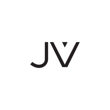 jv ilk harf vektör logosu
