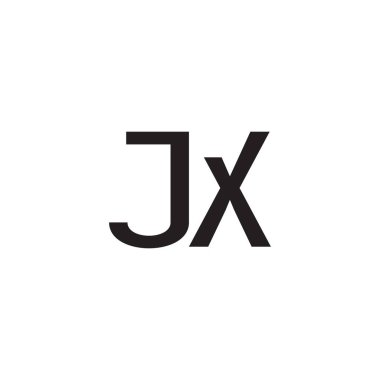 jx ilk harf vektör logosu