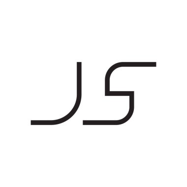 js ilk harf vektör logosu