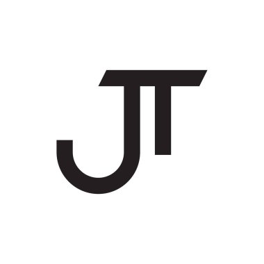 jt ilk harf vektör logosu