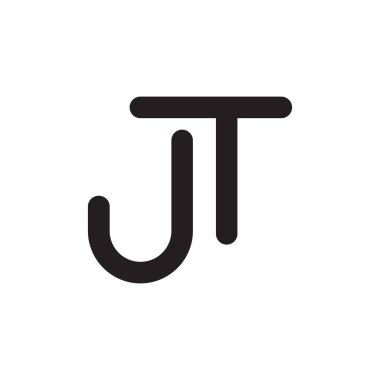 jt ilk harf vektör logosu
