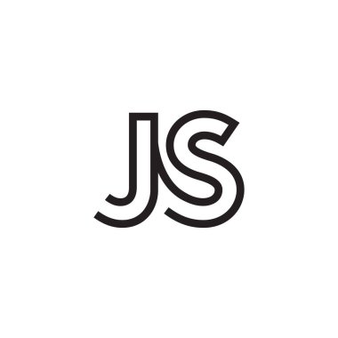 js ilk harf vektör logosu