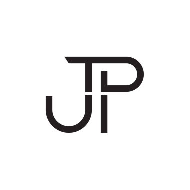 jp ilk harf vektör logosu
