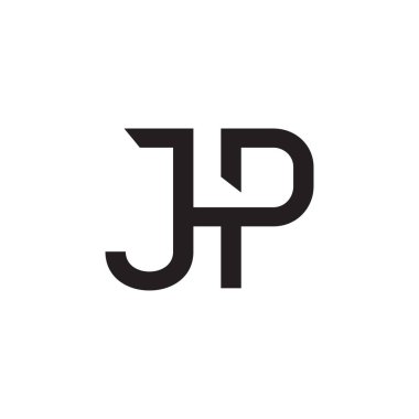 jp ilk harf vektör logosu