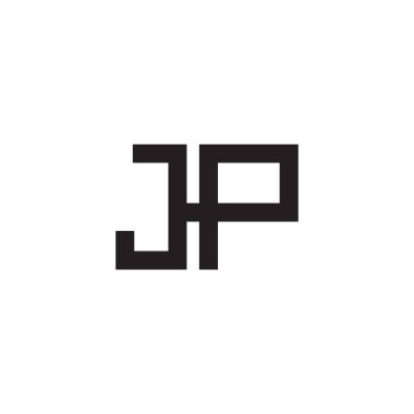 jp ilk harf vektör logosu