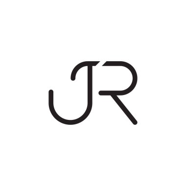 jr ilk harf vektör logosu
