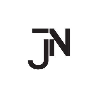 jn ilk harf vektör logosu