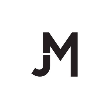jm ilk harf vektör logosu
