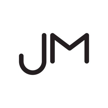 jm ilk harf vektör logosu