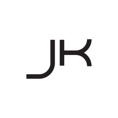 jk ilk harf vektör logosu