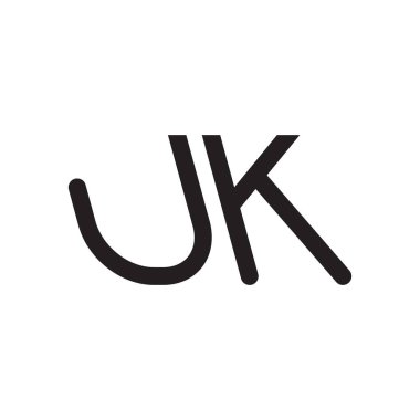 jk ilk harf vektör logosu