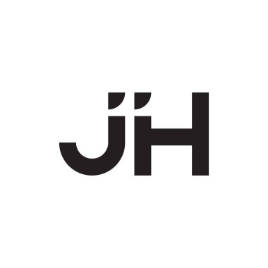 jh ilk harf vektör logosu