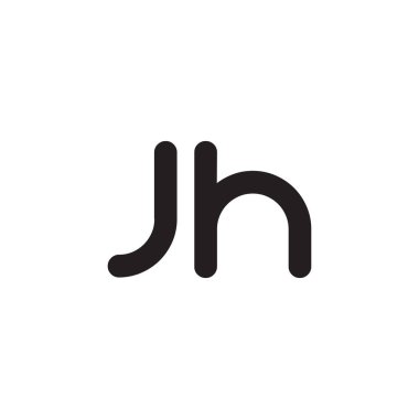 jh ilk harf vektör logosu