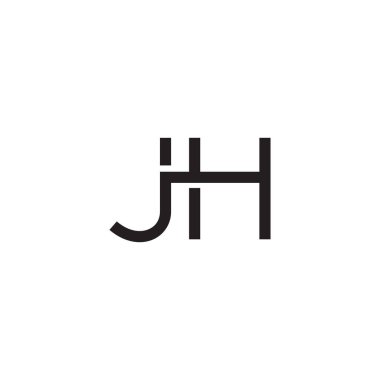 jh ilk harf vektör logosu