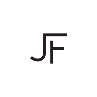 jf ilk harf vektör logosu