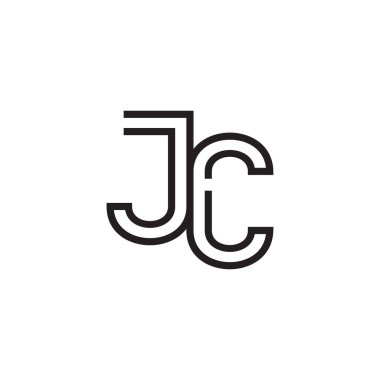 jc ilk harf vektör logosu
