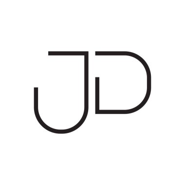 jd ilk harf vektör logosu