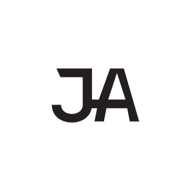 ja ilk harf vektör logosu