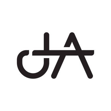 ja ilk harf vektör logosu