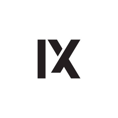 ix ilk harf vektör logosu