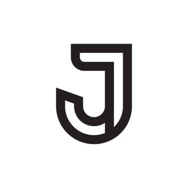 j ilk harf vektör logosu