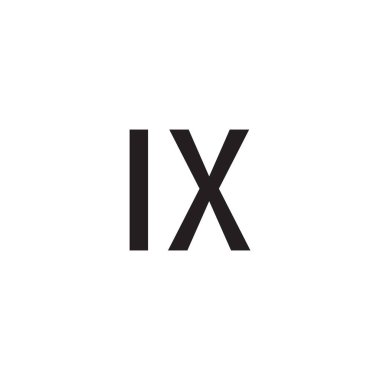 ix ilk harf vektör logosu