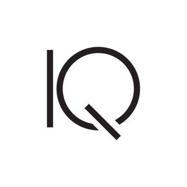 iq ilk harf vektör logosu