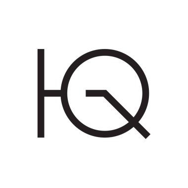 iq ilk harf vektör logosu