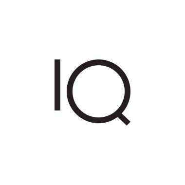 iq ilk harf vektör logosu