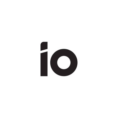 io ilk harf vektör logosu