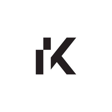 Ik ilk harf vektör logosu