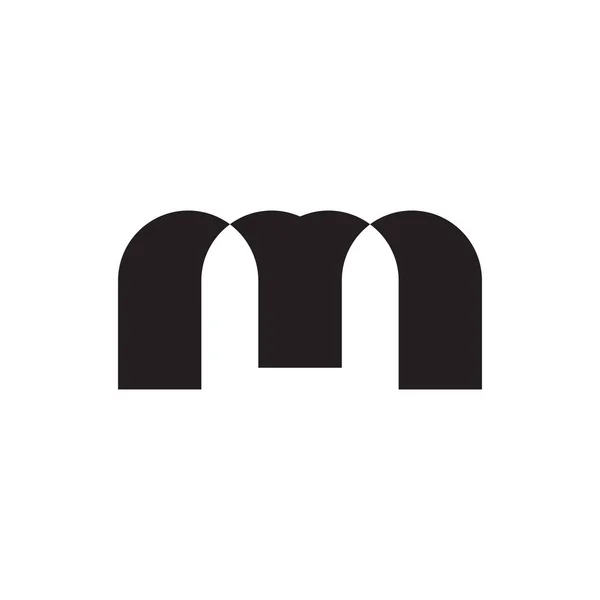M初期文字ベクトルロゴ — ストックベクタ