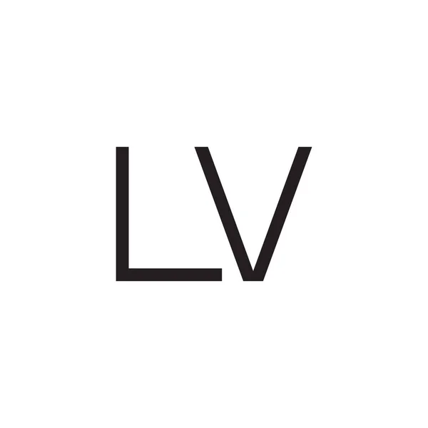 Lvの頭文字ベクトルロゴ — ストックベクタ