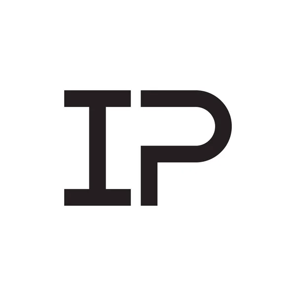 IP ilk harf vektör logosu