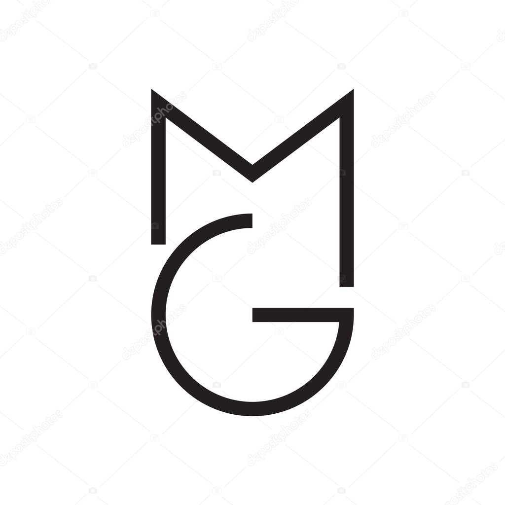 mg initial letter vector logo