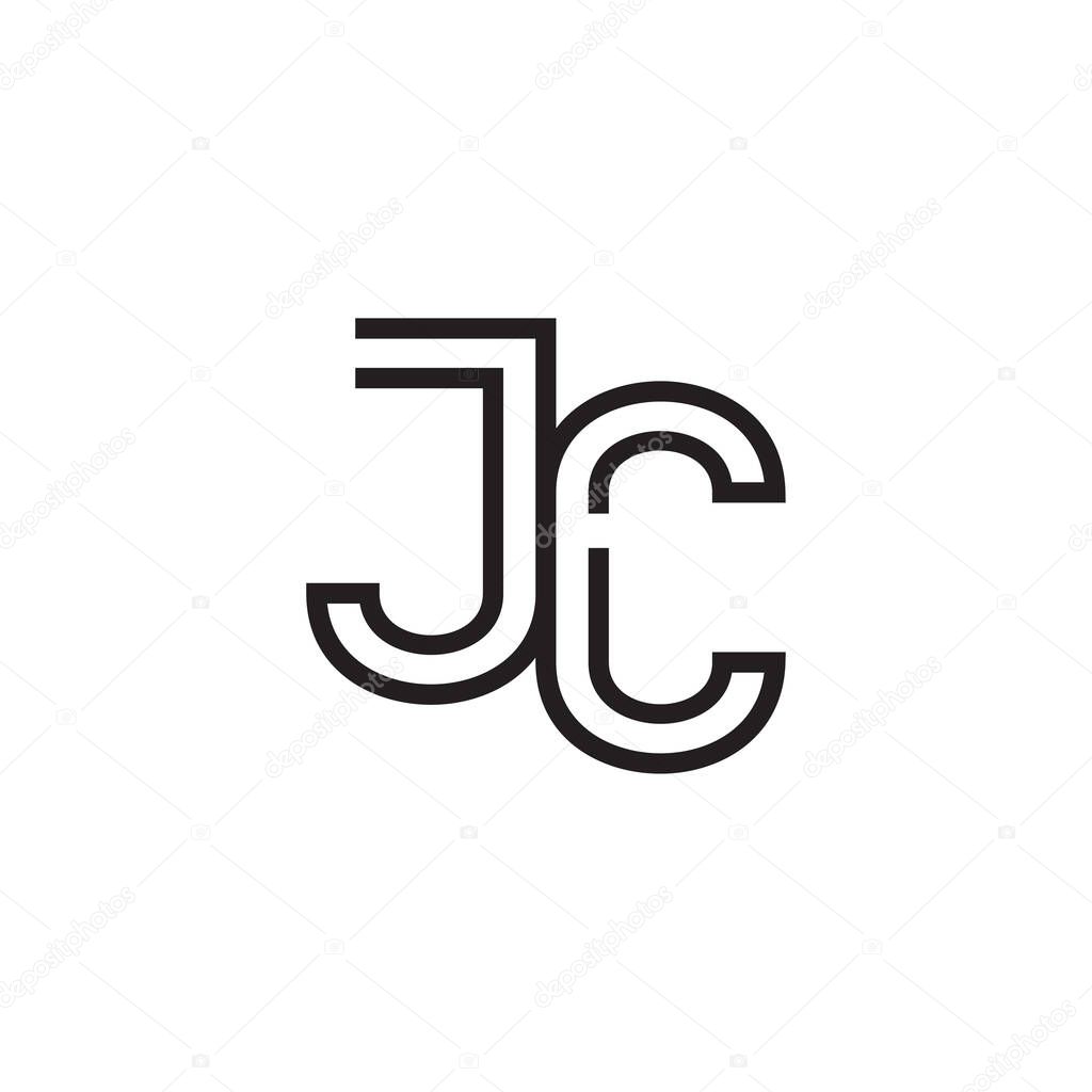jc initial letter vector logo