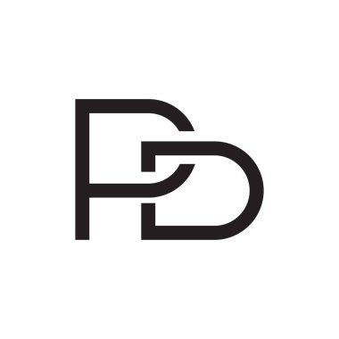 pd ilk harf vektör logosu