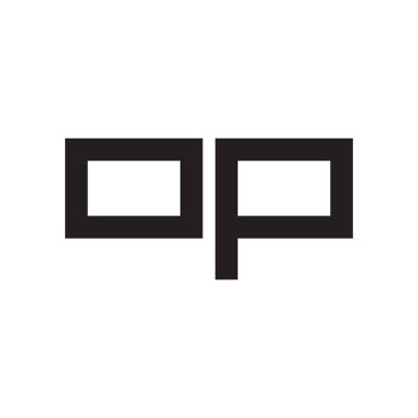 op ilk harf vektör logosu