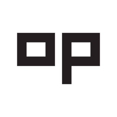 op ilk harf vektör logosu