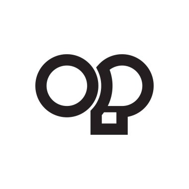 op ilk harf vektör logosu