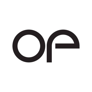 op ilk harf vektör logosu