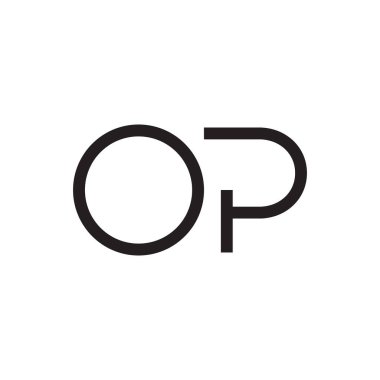 op ilk harf vektör logosu