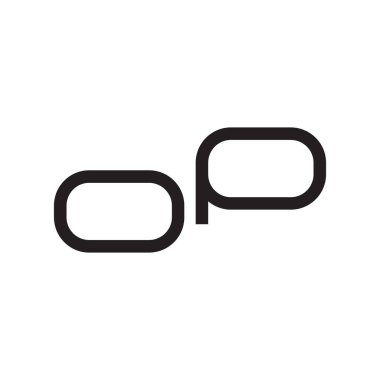 op ilk harf vektör logosu