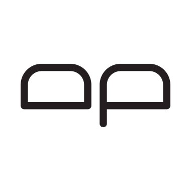 op ilk harf vektör logosu