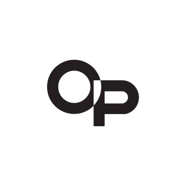 op ilk harf vektör logosu