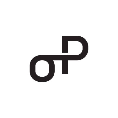 op ilk harf vektör logosu