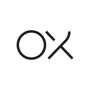 ox ilk harf vektör logosu