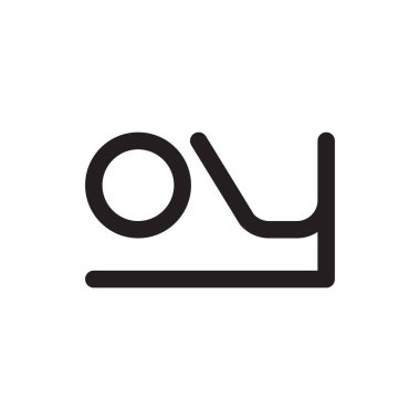 oy ilk harf vektör logosu
